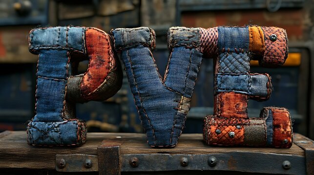 Threaded letters spell vibrant pve image