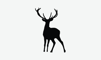 Obraz premium Hunting Silhouette, Hand drawn lettering phrase isolated on white background, posters, cards.