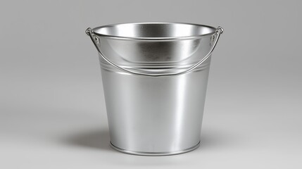 Metal bucket ready for various tasks and applications in everyday life