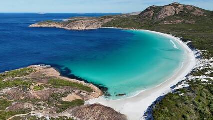 Aerial Drone View of Thistle Cove in Esperance, Western Australia