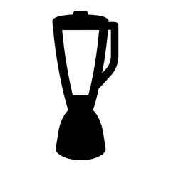 Obraz premium Black blender silhouette for making smoothies and mixed drinks, kitchen appliance icon