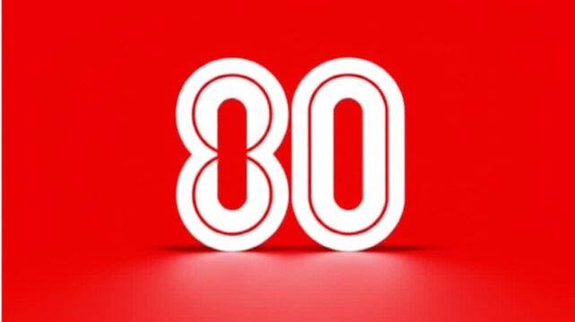 3D Realistic Logo HUT RI 80