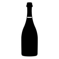 Elegant Silhouette of a Champagne Bottle Ready for a Festive Celebration