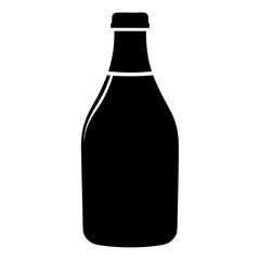 Elegant black and white bottle design, ideal for beverage branding projects
