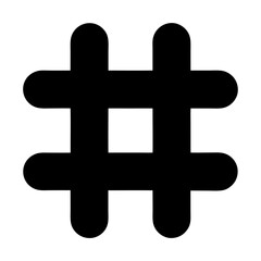 Obraz premium A bold and rounded hashtag symbol floating in the digital landscape