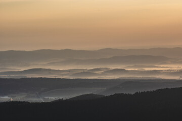sunrise over the mountains