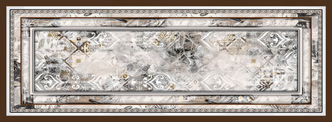 digital silk scarf design with seamless textile pattern