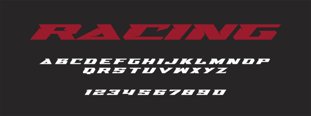Racing Speed Alphabet Font Vector Bold Sport Typography Letters Download it in high resolution format and print in any size