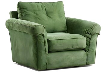 Obraz premium A casual photo of green chair with white background. It's a casual photo.