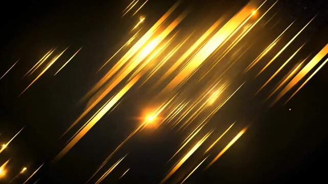 gold light trail glowing on dark sleek background