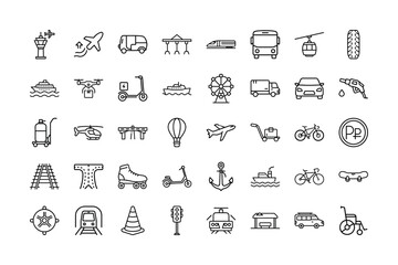 Transportation Icon Bundle for Travel Use