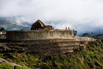Ruins of the ancient Cañari and Inca cultures in Ecuador, within the Inca Trail of the ancient Tahuantinsuyu empire