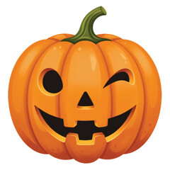 Smiling Jack-o'-lantern pumpkin for Halloween design