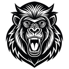 mandrill vector icon