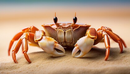 close up of sand crab macro
