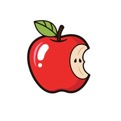 red apple vector illustration