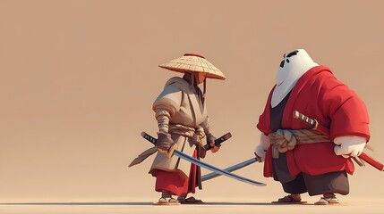 3d cartoon characters fighting in war