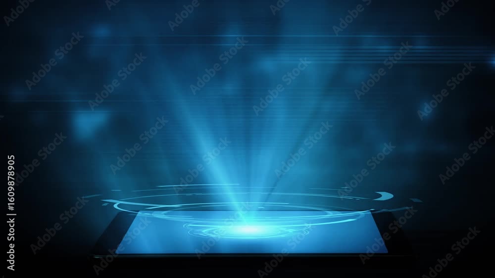 Poster futuristic robot artificial intelligence enlightening ai technology development and machine learning
