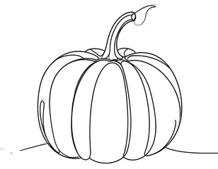 Single-line drawing of a pumpkin (1)