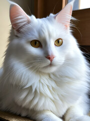 Turkish Angora Dreaming of Sunshine