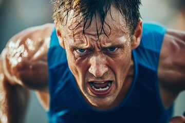 Finishing strong during last mile of marathon race