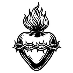 Obraz premium Sacred Heart of Jesus Christ Vector