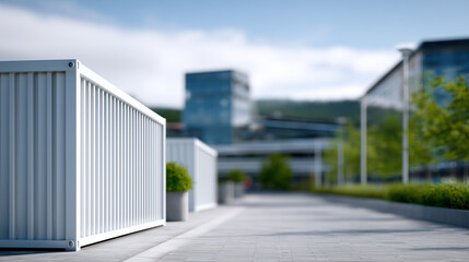 Modern Architectural design, outdoor, and natural daylight and blurred background