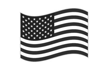 America flag. American flag icon. Wavy American flag 
