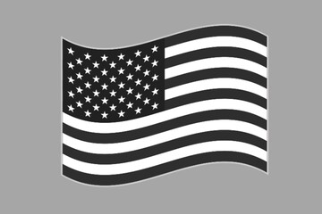 America flag. American flag icon. Wavy American flag 