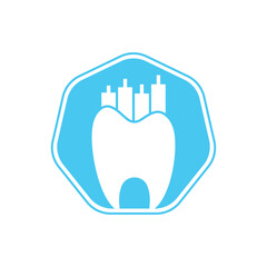 Dentist finance icon logo concept.