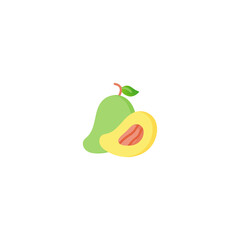 Mango icon flat vector design. 