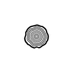 Wood Slice icon flat vector design. 