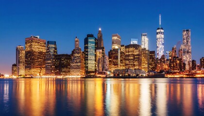 Obraz premium City skyline at twilight