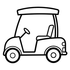 Fototapeta premium Golf Cart Coloring Pages – Vehicle, Sports, Outdoor, Driving, Line Art, Printable, Outline