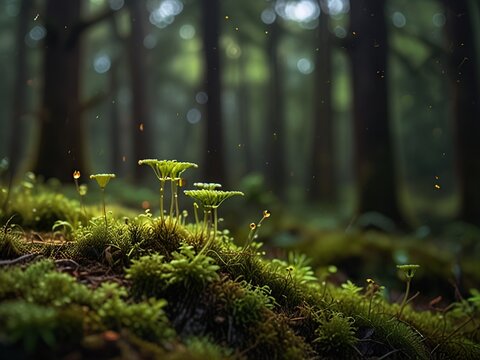Junggle moss green background 