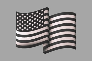 America flag. American flag icon. Wavy American flag 