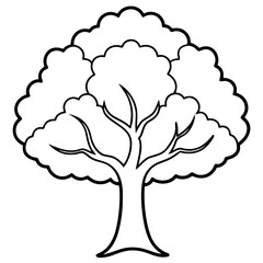 Oak Tree Coloring Pages &ndash; Nature, Forest, Tree, Outline, Kids, Printable, Scenic

