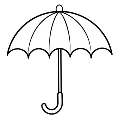 Umbrella or Rain Shield Coloring Pages &ndash; Weather, Protection, Outline, Line Art, Printable, Rainy Day

