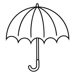 Umbrella or Rain Shield Coloring Pages &ndash; Weather, Protection, Outline, Line Art, Printable, Rainy Day

