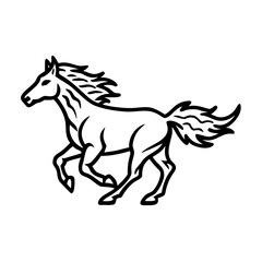 Running Fire Horse, Black Icon