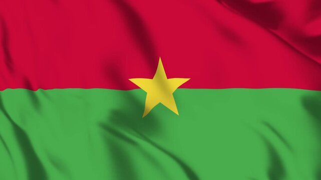 Burkina Faso Flag 4K Animation Bold Colors in Motion