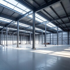 Empty modern warehouse interior (2)