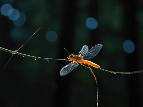 dragonfly on a branch