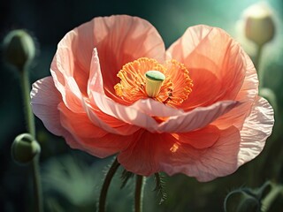 orange poppy flower