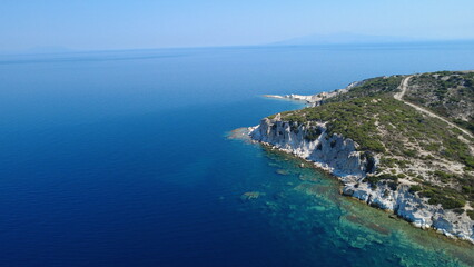 Majestic Aerial Views of Serene Sea and Rugged Coastline