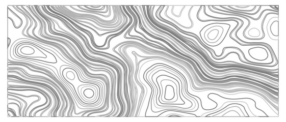 Modern design with white background with topographic wavy pattern design. Abstract contours form digital landscape, mimicking terrain of technological advancements and innovation.