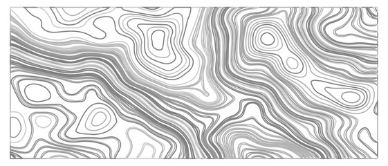 Modern design with white background with topographic wavy pattern design. Abstract contours form digital landscape, mimicking terrain of technological advancements and innovation.