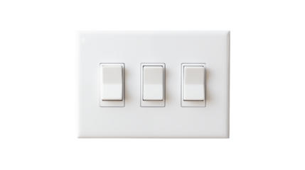 Versatile triple light switch ready for your design project for homes and businesses alike