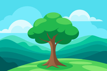 landscape with trees and sky