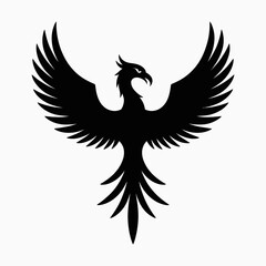 Obraz premium Black Phoenix Silhouette Design